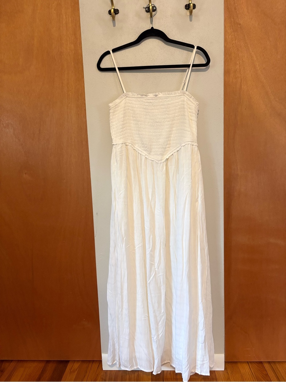 American Eagle Outfitters White Smocked Tube Top Dress, size large